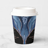 Luxe Business Logo Event Promotional Blue Marble Pappbecher (Rechts)