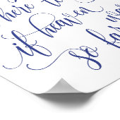 Luxe Calligraphie in Memory Sign (Royal Blue) Poster (Ecke)