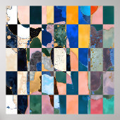 Luxe Checkerboard Vorhang Foliendrucke (Vorderseite)