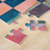 Luxe Checkerboard Vorhang Puzzle (Seite)