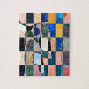Luxe Checkerboard Vorhang Puzzle