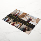 Luxe Collage FOIL Wedding Save the Date Card Folieneinladung (Gedreht)
