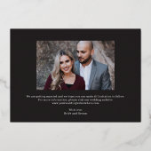 Luxe Collage FOIL Wedding Save the Date Card Folieneinladung (Rückseite)