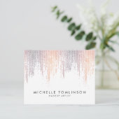 Luxe Colorful Confetti Rain Muster Postkarte (Stehend Vorderseite)