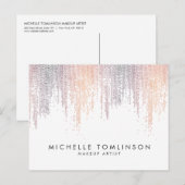 Luxe Colorful Confetti Rain Muster Postkarte (Vorne/Hinten)