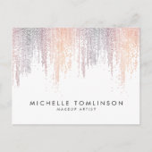 Luxe Colorful Confetti Rain Muster Postkarte (Vorderseite)