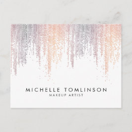 Luxe Colorful Confetti Rain Muster Postkarte