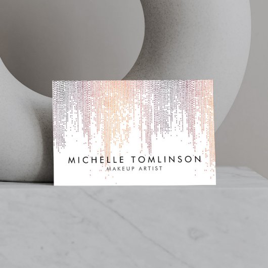 Luxe Colorful Confetti Rain Muster Visitenkarte