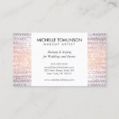 Luxe Colorful Confetti Rain Muster Visitenkarte (Rückseite)