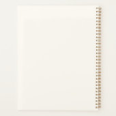 Luxe Company Ivory und Gold 3 Letter Monogram Logo Planer (Rückseite)