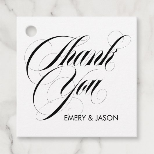 Luxe danke Ihnen Wedding Geschenkanhänger (Vorderseite)