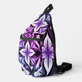 Luxe Deko Black Magenta White Crossbody Bag (Rechte Ecke)