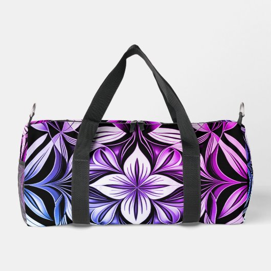 Luxe Deko Black Magenta White Duffle Bag (Rückseite)