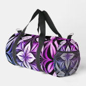 Luxe Deko Black Magenta White Duffle Bag (Rechte Ecke)