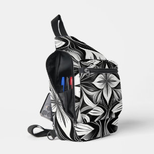 Luxe Deko Black & White Crossbody Bag
