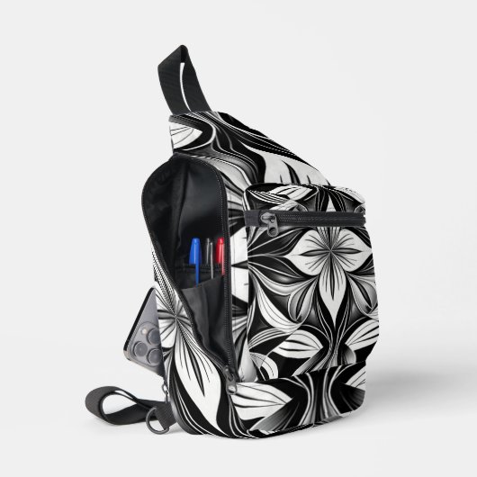 Luxe Deko Black & White Crossbody Bag (Offen)