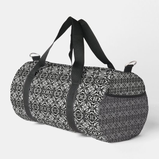 Luxe Deko Black & White Duffle Bag (Rechte Ecke)