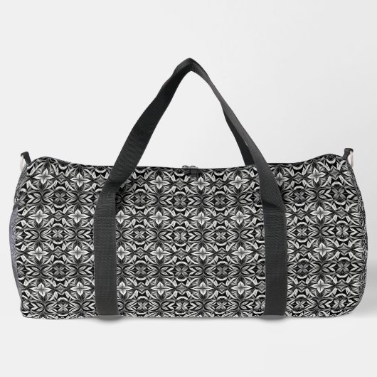 Luxe Deko Black & White Duffle Bag (Rückseite)