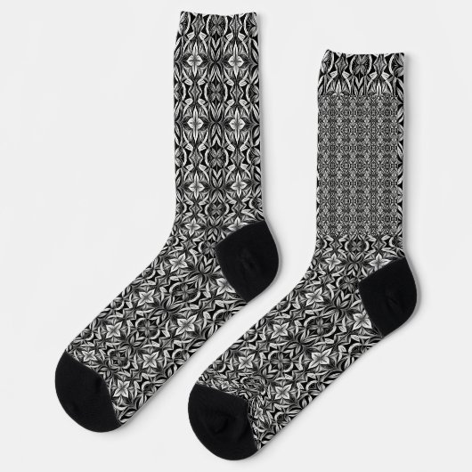 Luxe Deko Black & White Socken (Linkes Detail)