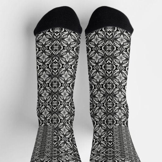 Luxe Deko Black & White Socken (Oben)