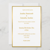 LUXE DELICATE GOLD LACE WEDING INVITATION EINLADUNG (Vorderseite)