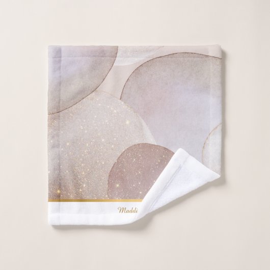 LUXE DESIGN NEUTRAL GOLD MONOCHROME BADHANDTUCH SET (Waschlappen)