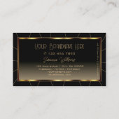 Luxe Dunkle Goldrahmen Braun Farbstoff Beruflich Visitenkarte (Rückseite)