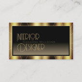 Luxe dunkle Goldrahmen-Braune Farbe Cool mit Logo Visitenkarte (Vorderseite)