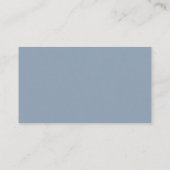 Luxe Dusty Blue | Hochzeitswebsite QR Code Begleitkarte (Rückseite)