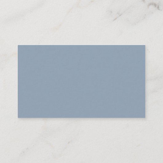 Luxe Dusty Blue | Wedding Website QR Code Begleitkarte (Rückseite)
