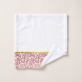 LUXE DUSTY PINK LEOPARD BADEZIMMER TOWEL SET (Waschlappen)