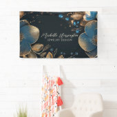 Luxe Elegance Blue and Gold Floral Jeweldesign Banner (Insitu)