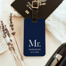 Luxe Elegance Navy Blue | Mr. and Wedding Date