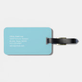 Luxe Elegance | Robin Egg Blue Frau Wedding Date Gepäckanhänger (Rückseite horizontal)