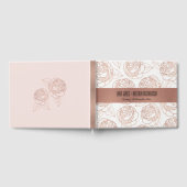 LUXE ELEGANT BLUSH PINK ROSE GOLD FLORAL WEDD GÄSTEBUCH (Voll)