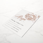 LUXE ELEGANT BLUSPINK ROSE GOLD FLORAL UAWG FOLIENEINLADUNG (Gedreht)