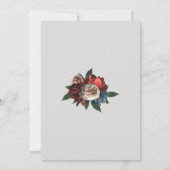 Luxe Elegant Floral Wedding Einladung (Rückseite)