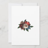 Luxe elegante florale Rahmen Hochzeitseinladung Einladung (Rückseite)