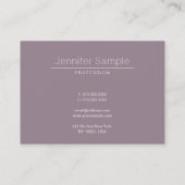 Luxe Elegante Sleek Moderner Salon Schlicht Trendy Visitenkarte (Rückseite)