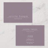 Luxe Elegante Sleek Moderner Salon Schlicht Trendy Visitenkarte (Vorne/Hinten)