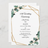 Luxe Emerald Greenery Hochzeitstag Einladung (Vorne/Hinten)