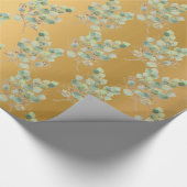 LUXE EUCALYPTUS GOLD WRAPPING PAPIER GESCHENKPAPIER (Ecke)
