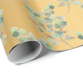 LUXE EUCALYPTUS GOLD WRAPPING PAPIER GESCHENKPAPIER (Rolleneckpunkt)