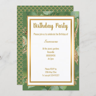 LUXE EUCALYPTUS MERMAID INSPIRIERT SAGE EINLADUNG