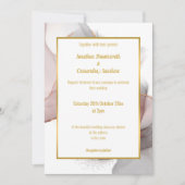 LUXE FLOATING ROSE WEDING INVITATION EINLADUNG (Vorderseite)