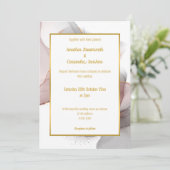LUXE FLOATING ROSE WEDING INVITATION EINLADUNG (Stehend Vorderseite)