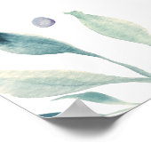 Luxe Floral Ampersand Begrüßungszeichen Poster (Ecke)