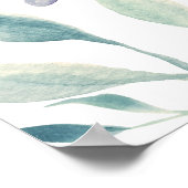 Luxe Floral Ampersand Begrüßungszeichen Poster (Ecke)