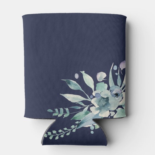 Luxe Floral Ampersand Wedding Monogram Dosenkühler (Rückseite)