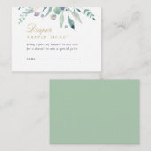 Luxe Floral Baby Duwer Windelwaschkarte Begleitkarte (Vorne/Hinten)